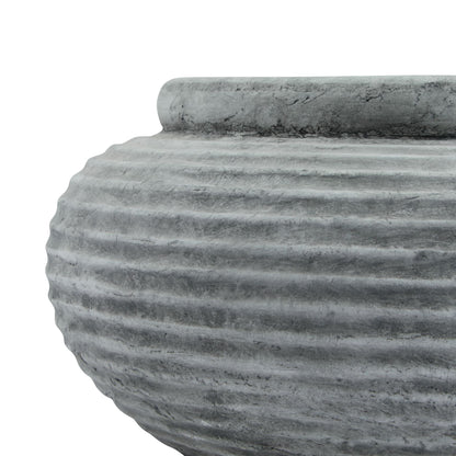 Amelia Round Ribbed Planter