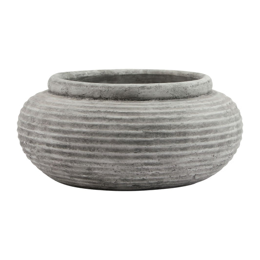 Amelia Round Ribbed Planter