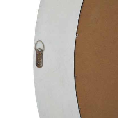Washed Wood Round Framed Large Mirror -  - Hill Interiors -