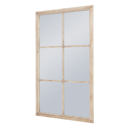 Washed Wood Large Window Mirror -  - Hill Interiors -
