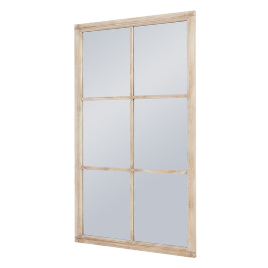 Washed Wood Large Window Mirror -  - Hill Interiors -