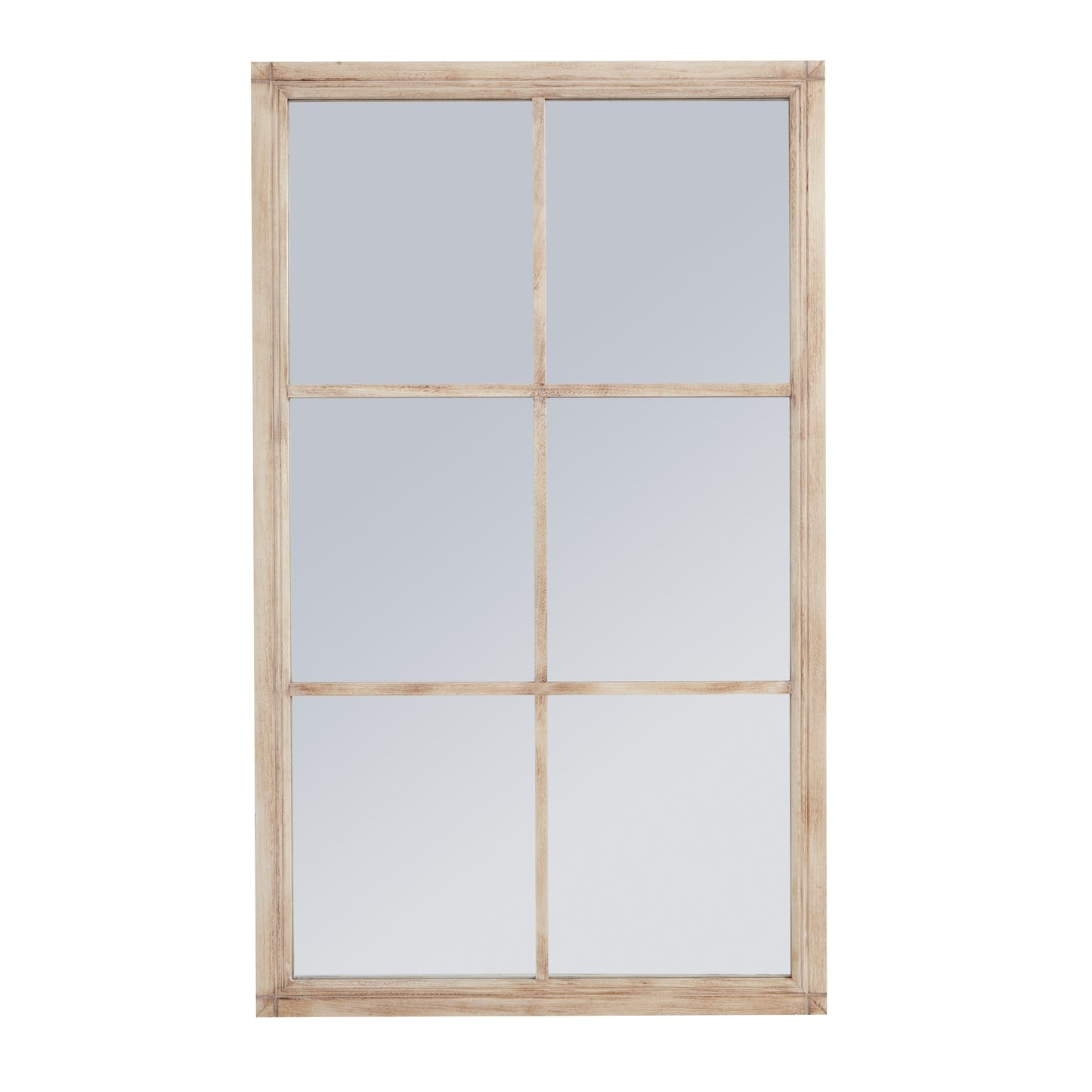 Washed Wood Large Window Mirror -  - Hill Interiors -