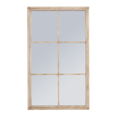 Washed Wood Large Window Mirror -  - Hill Interiors -