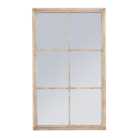 Washed Wood Large Window Mirror -  - Hill Interiors -