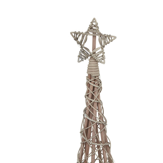 Wicker LED Christmas Tree with Star Large