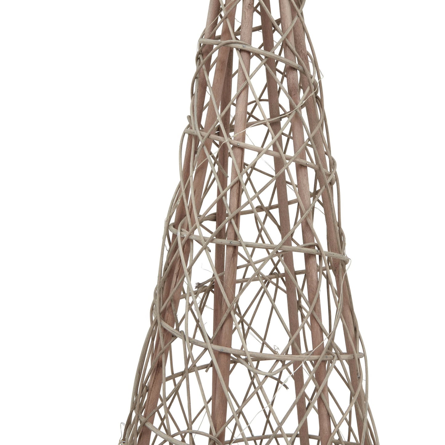Wicker LED Christmas Tree with Star Large