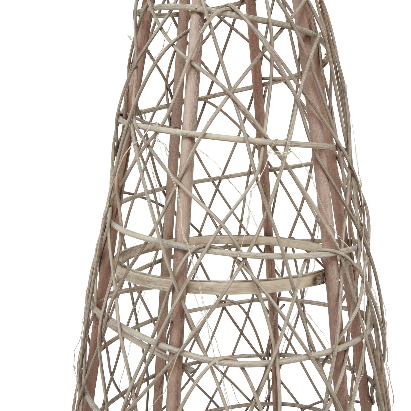 Wicker LED Christmas Tree with Star Medium -  - Hill Interiors -