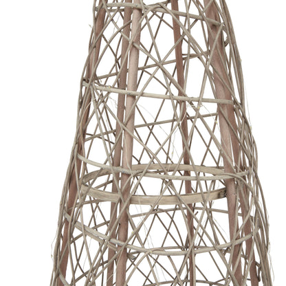 Wicker LED Christmas Tree with Star Medium -  - Hill Interiors -