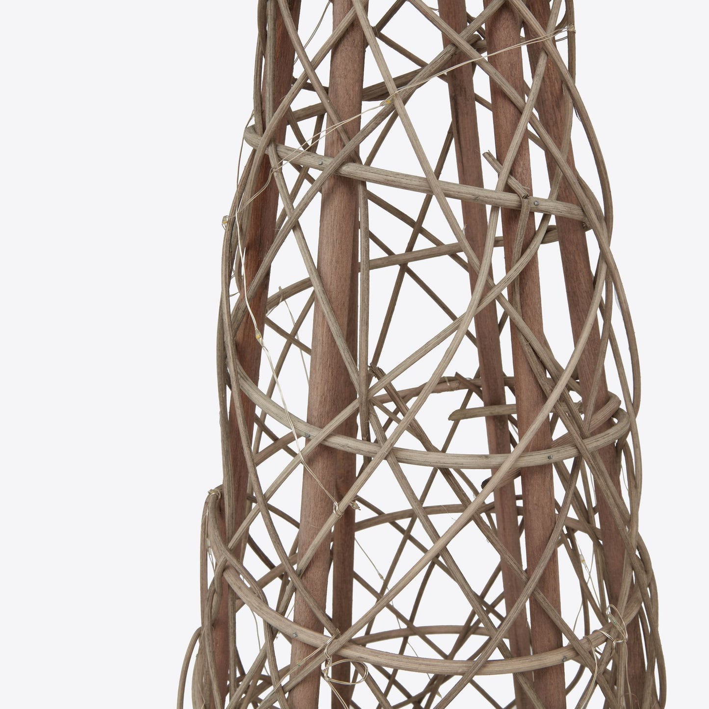 Wicker LED Christmas Tree with Star Small -  - Hill Interiors -