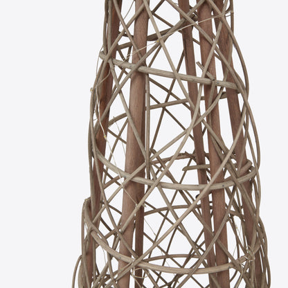 Wicker LED Christmas Tree with Star Small -  - Hill Interiors -