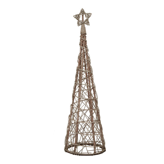 Wicker LED Christmas Tree with Star Small -  - Hill Interiors -