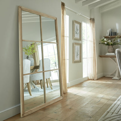 Washed Wood XL Window Mirror -  - Hill Interiors -