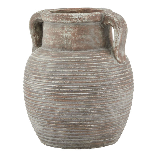 Jasper Reeded Amphora Pot