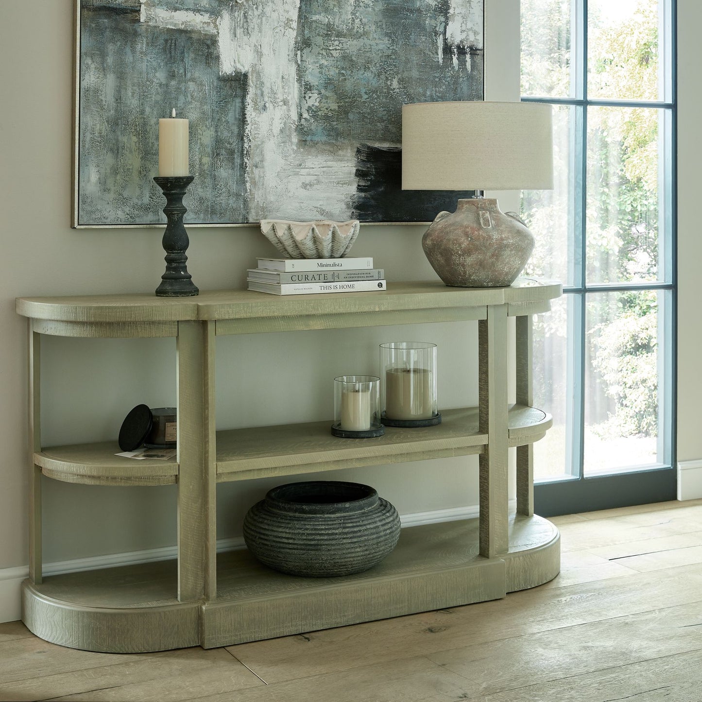 Adriel Grey Hurricane Lantern