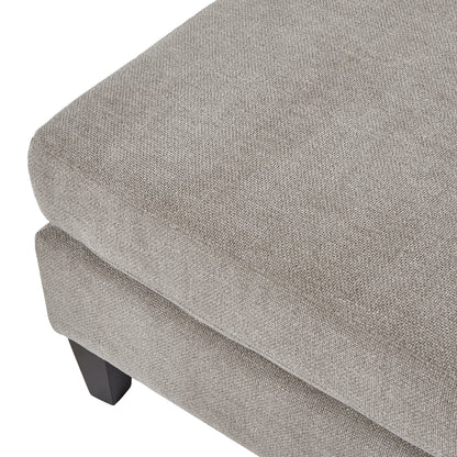 Violet Ottoman Footstool Taupe