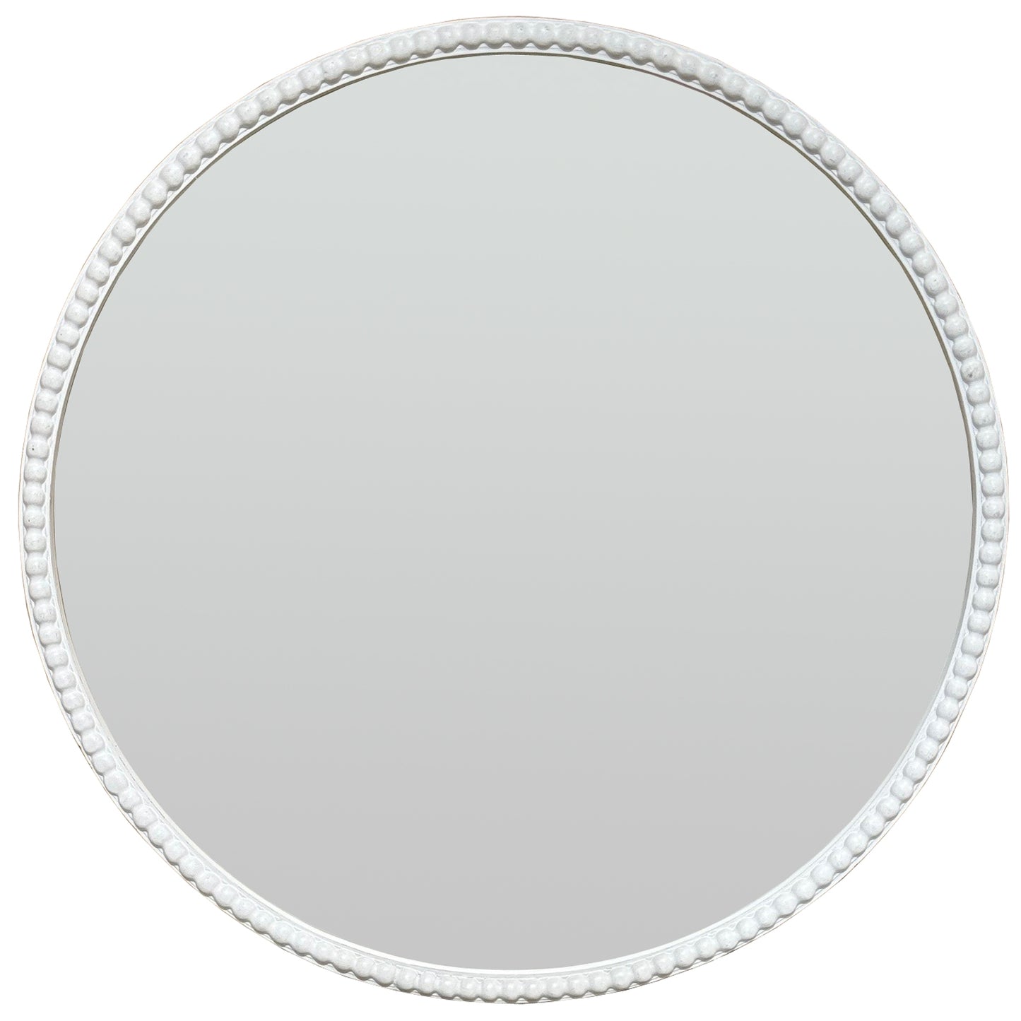 Washed Wood Framed Beaded Mirror -  - Hill Interiors -