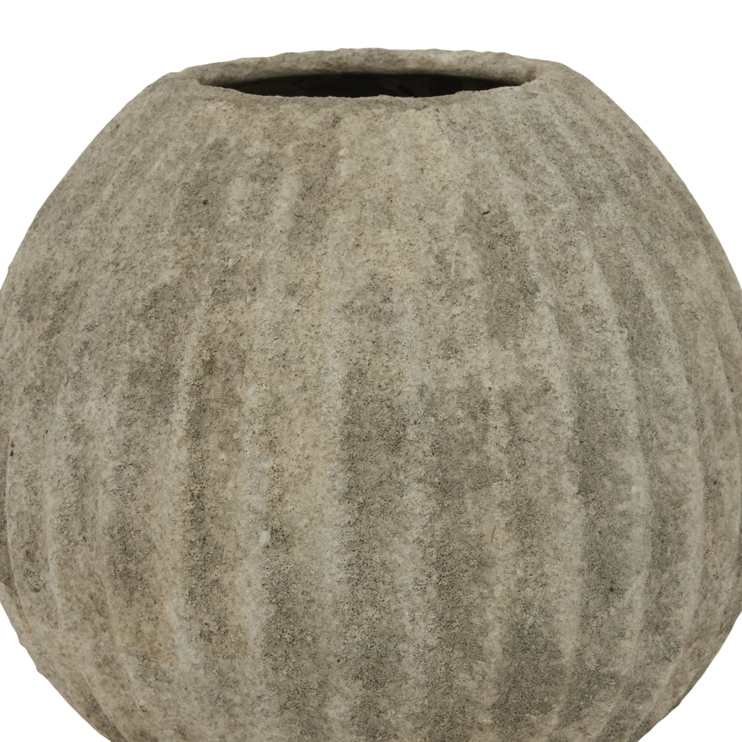 Greta Ribbed Vase Round
