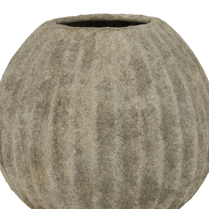 Greta Ribbed Vase Round