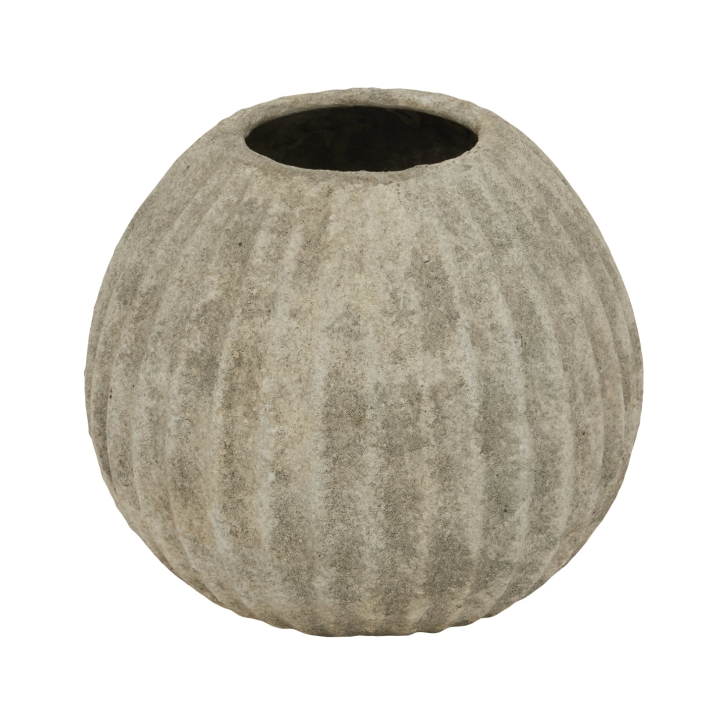 Greta Ribbed Vase Round