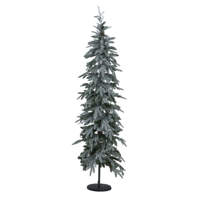 Slim Snowy Woodland Pre-Lit Christmas Tree