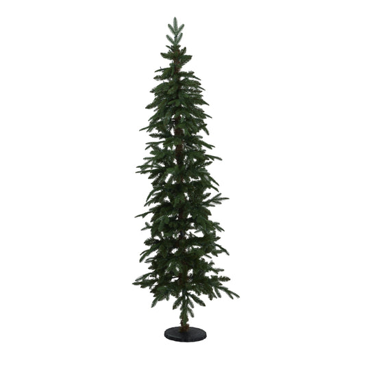 Slim Green Woodland Pre-Lit Christmas Tree