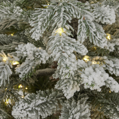 Snowy Forest Fir Pre-Lit Led 300L Christmas Tree In Pot -  - Hill Interiors -