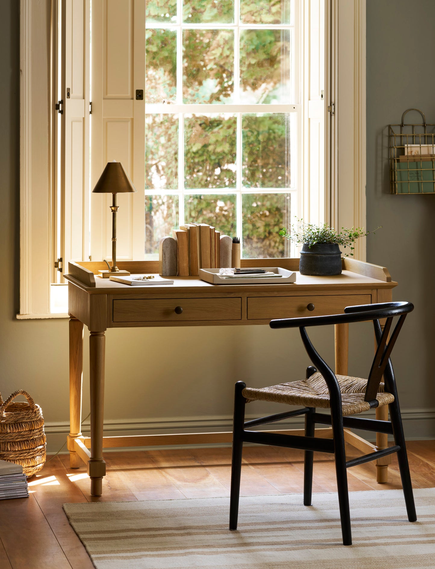 Chilthorne Wishbone Dining Chair Set of 2 Black