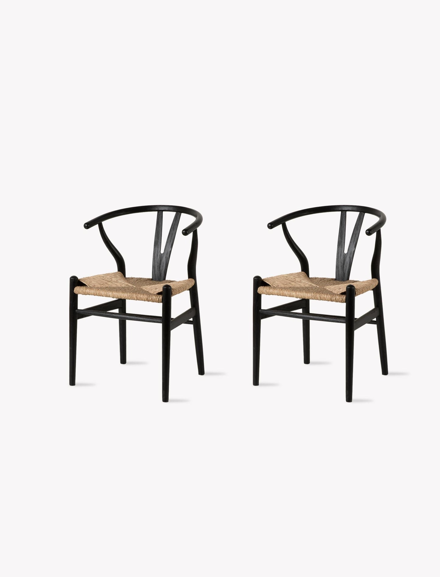 Chilthorne Wishbone Dining Chair Set of 2 Black