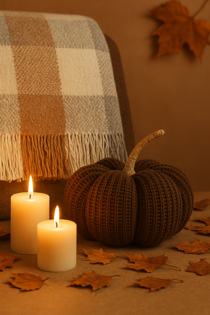 Autumnal Check Throw