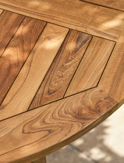 Churn Teak Round Table 100cm - Tables & Sets - Garden Trading -