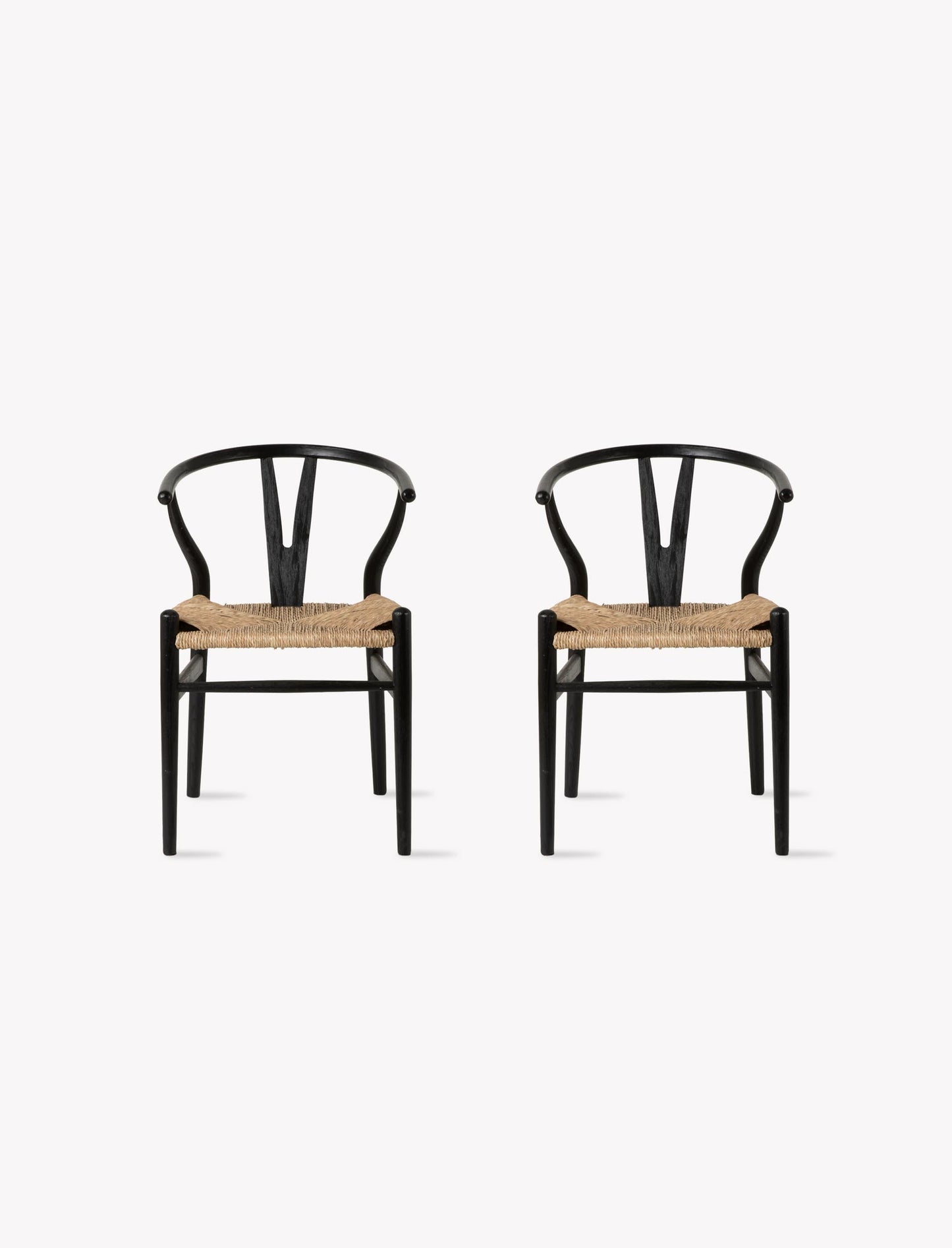 Chilthorne Wishbone Dining Chair Set of 2 Black