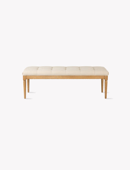 Aldwyn Buttoned Bench Natural
