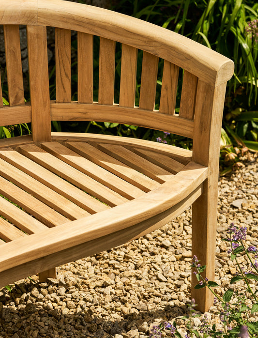 Crummock Teak Bench 3 Seater 160cm - Chairs & Loungers - Garden Trading -
