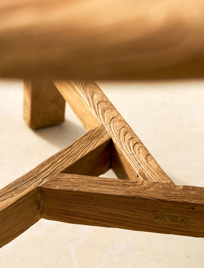 Hawthorne Round Slatted Dining Table Natural