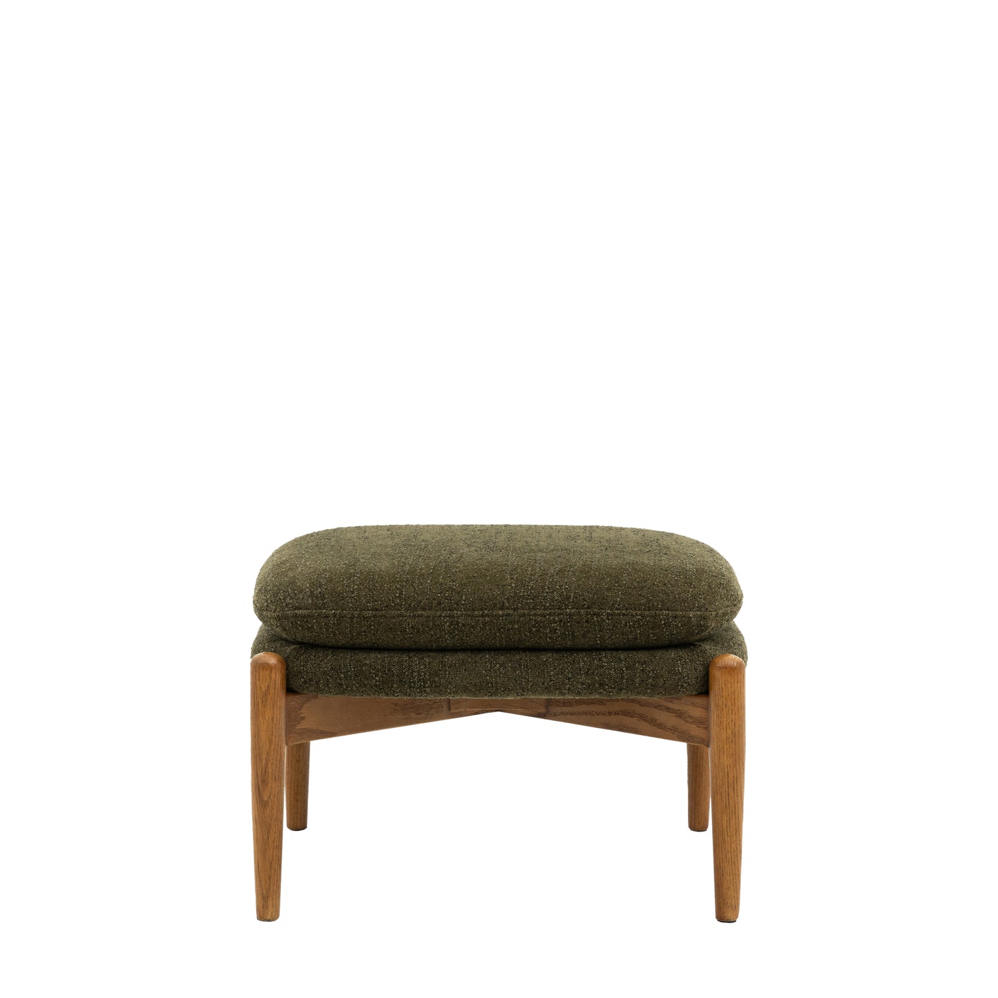Darcie Footstool Olive Green Boucle