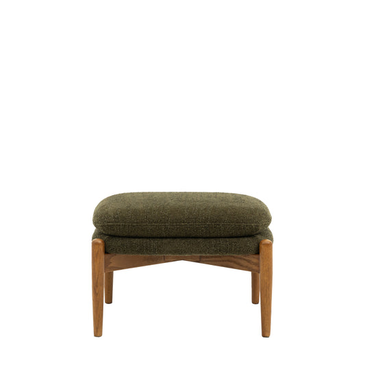 Darcie Footstool Olive Green Boucle