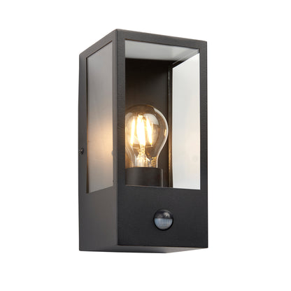 Brooks Outdoor PIR Wall Light Black