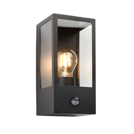 Brooks Outdoor PIR Wall Light Black