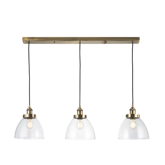 Hamilton 3 Light Pendant Antique Brass