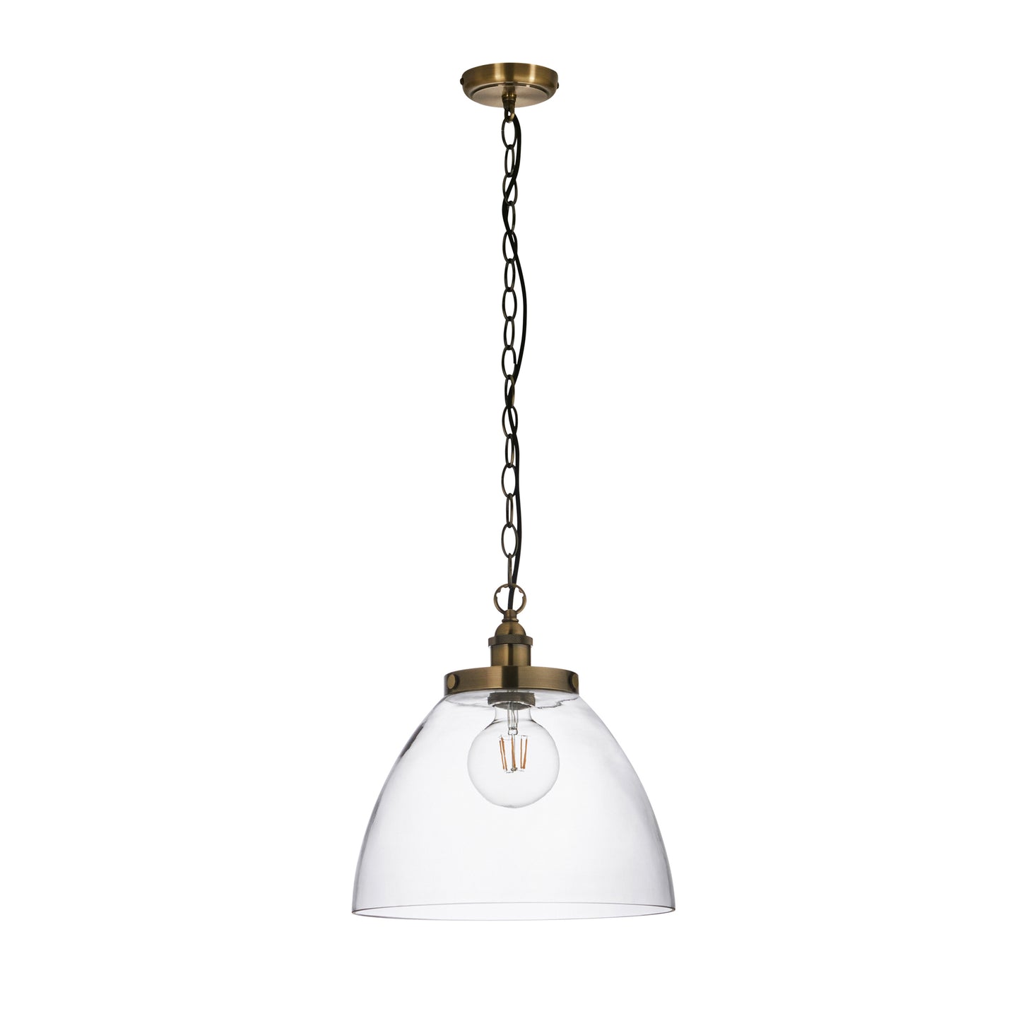 Hamilton Large Pendant Antique Brass
