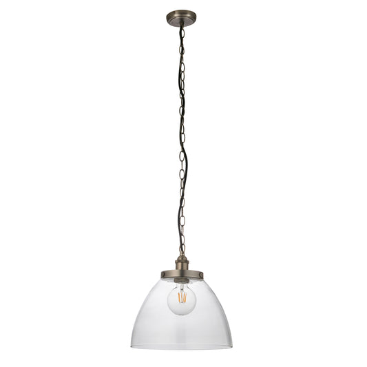 Hamilton Large Pendant Brushed Silver