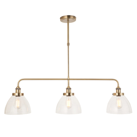Hamilton Linear 3 Pendant Light Antique Brass