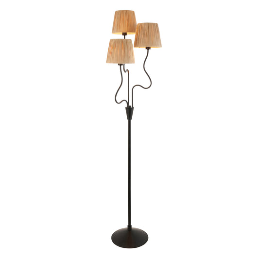 Scribble 3 Arm Floor Lamp Black