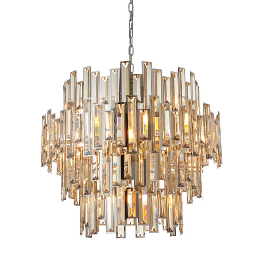 Violet Pendant Light Chrome/Champagne Crystal Large