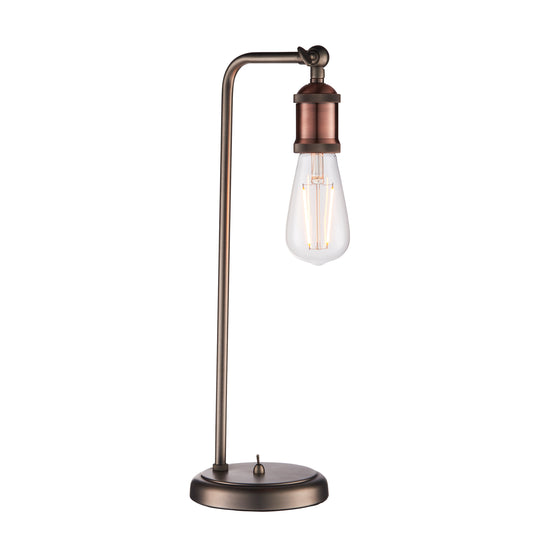 Cox Table Lamp Aged Pewter/Copper