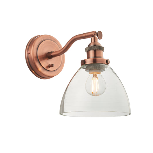 Hamilton Wall Light Aged Copper