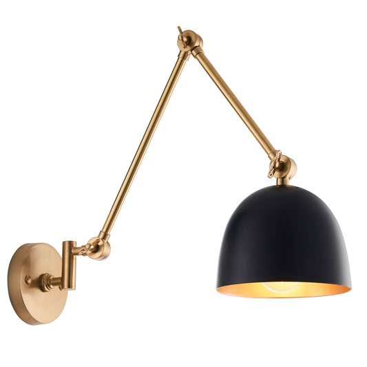 Hallie Arm Wall Light Antique Brass