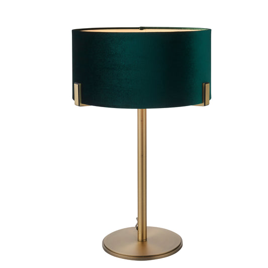 Pritchard Table Lamp Brass/Green