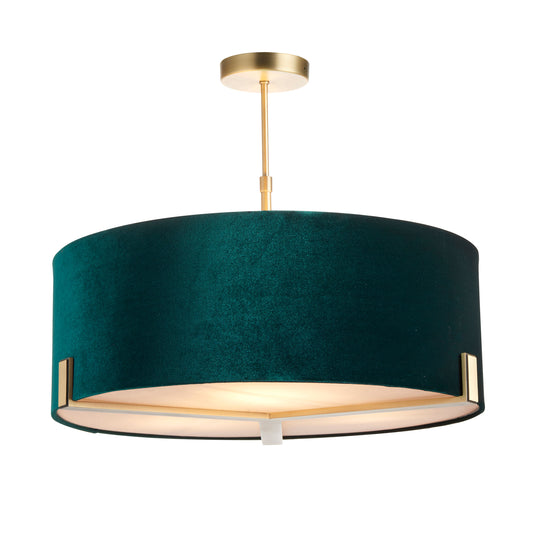 Pritchard Pendant Light Brass/Green