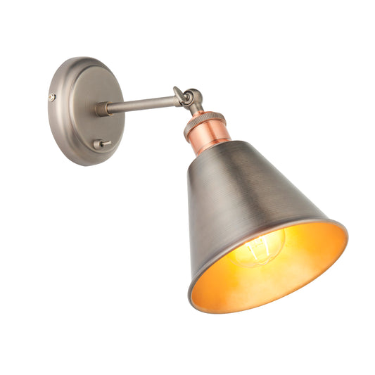 Cox Wall Light Aged Copper/Pewter